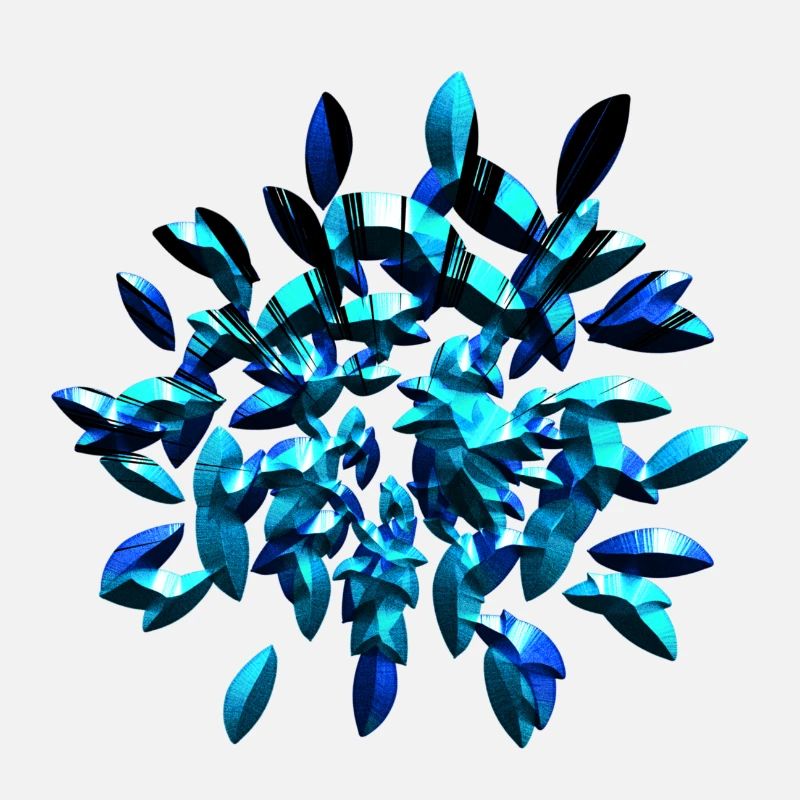 Crystals Symbol Glossy Blue Purple Pattern