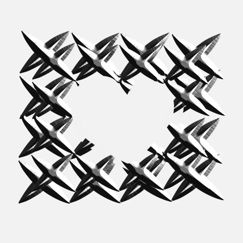 pattern cross net grey