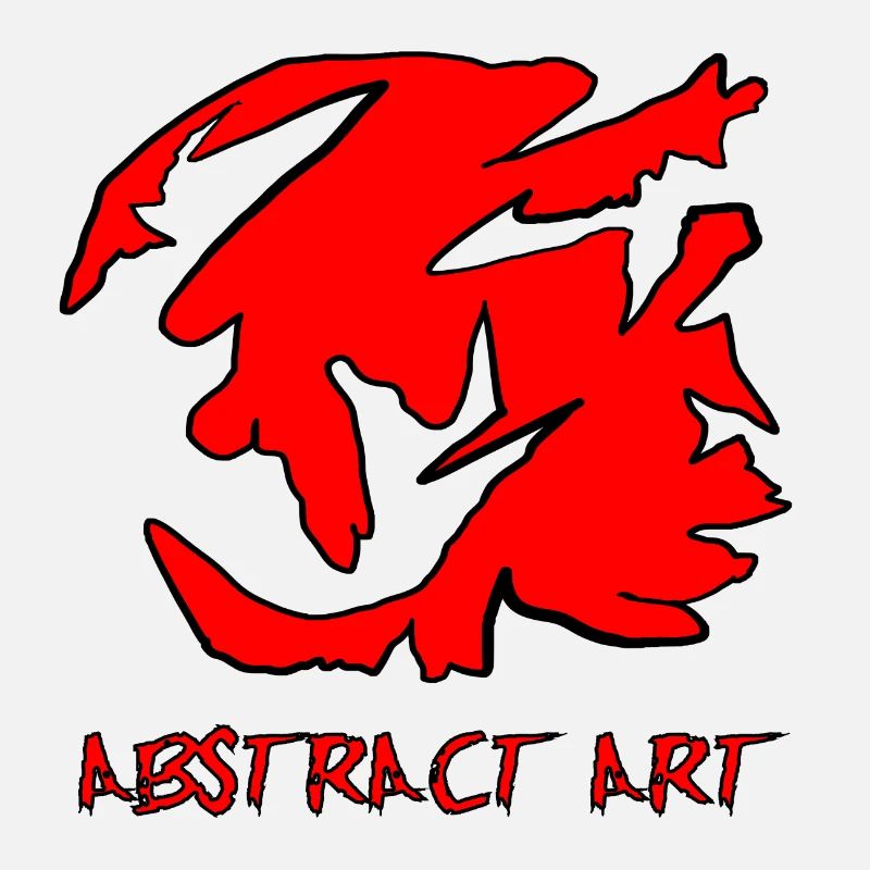Abstrakte Kunst in Rot