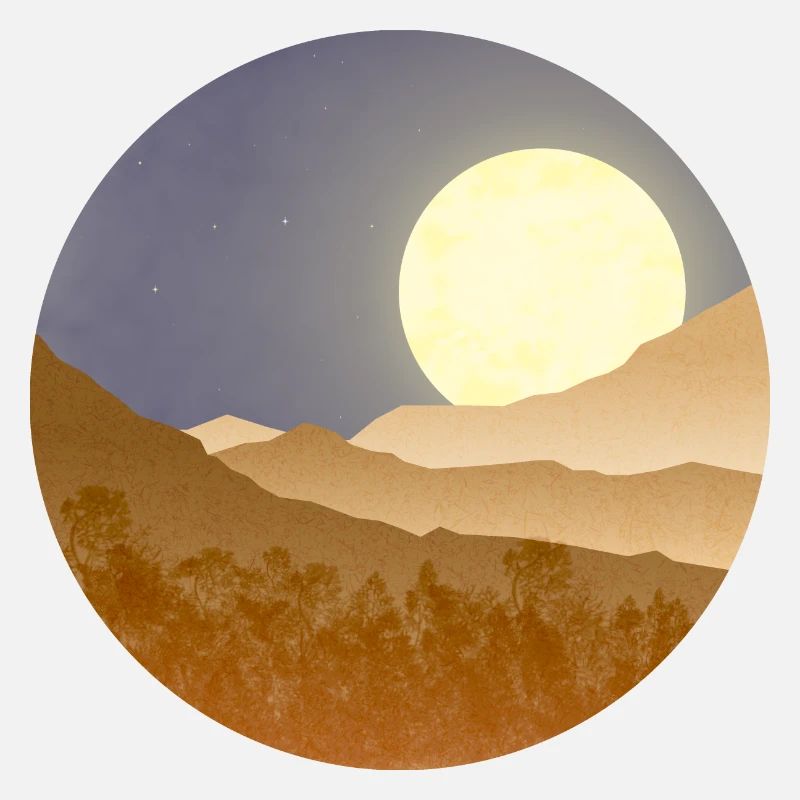 Lune dans le paysage nocturne