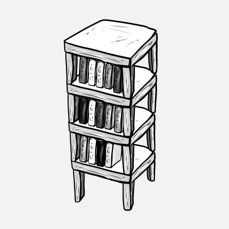 Bibliothèque Meubles Symbole de dessin animé