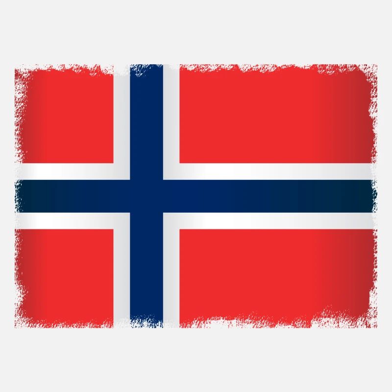 Drapeau grunge de la Norvège