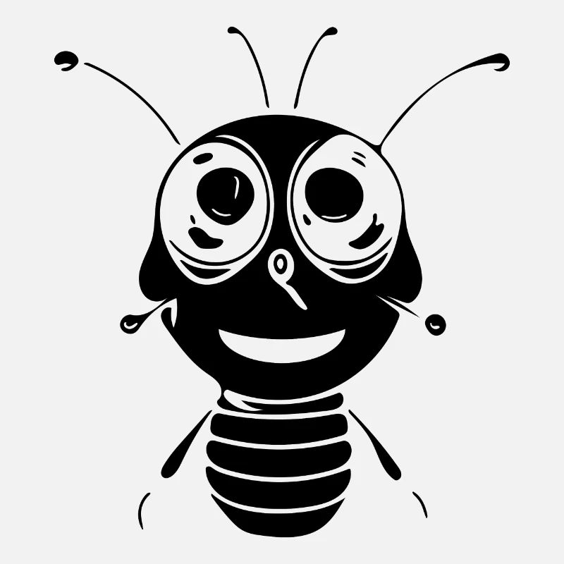 Little cute smiling bee
