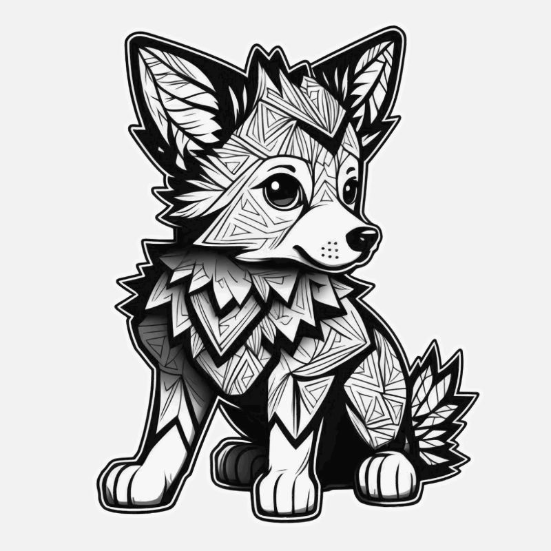 Neugieriger Baby Wolf