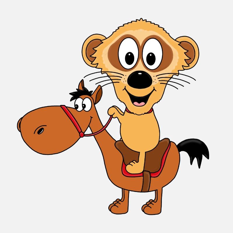 PFERD - REITEN - ERDMÄNNCHEN - TIERE - TIERISCH