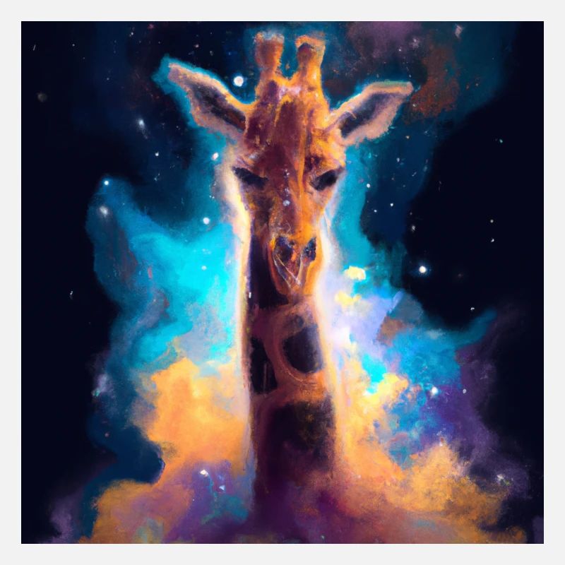Giraffe Nebula - AI Generated Art - AI Art