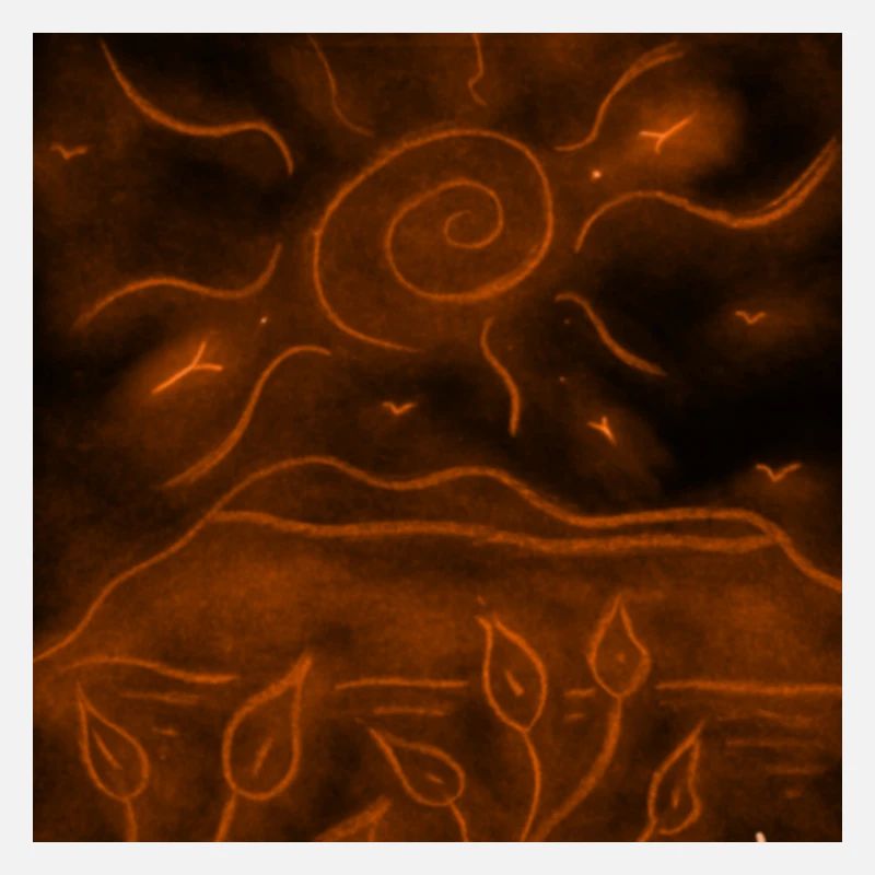 ORANGEFARBENE NACHTLANDSCHAFT