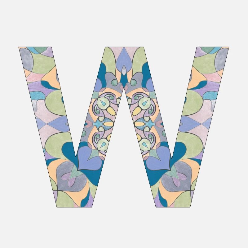 Buchstabe W im Mandala