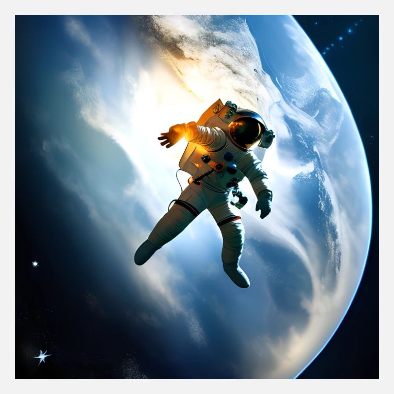 Astronaut Schwebt durch das Weltall