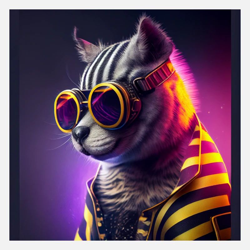 Chat cool élégant avec des lunettes de soleil