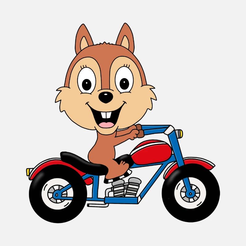 BIKER - MOTORRAD - MOTORSPORT - EICHHÖRNCHEN
