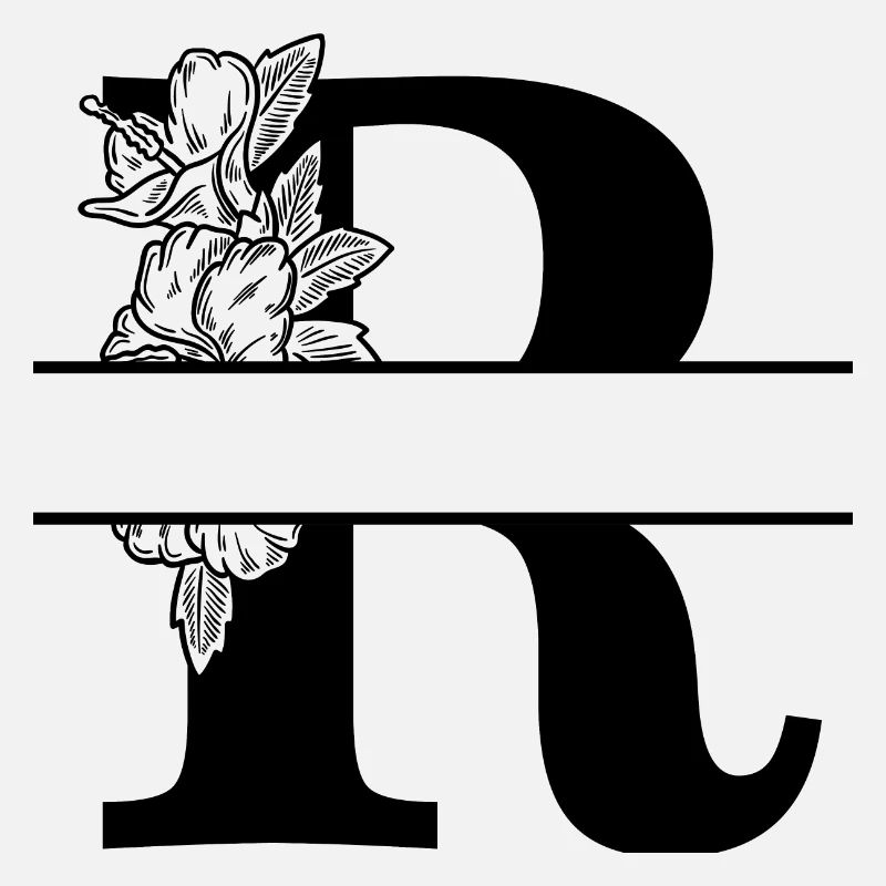 Personalisierter Blumenbuchstabe R