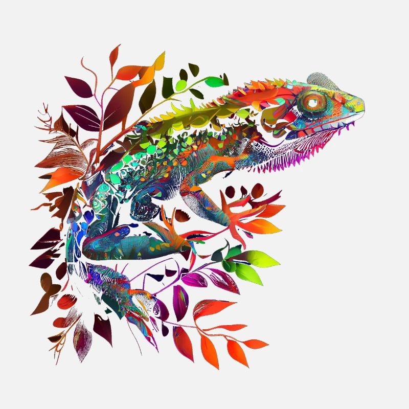 Cool Gecko Cameleon Design coloré