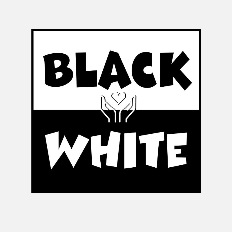 black and white
