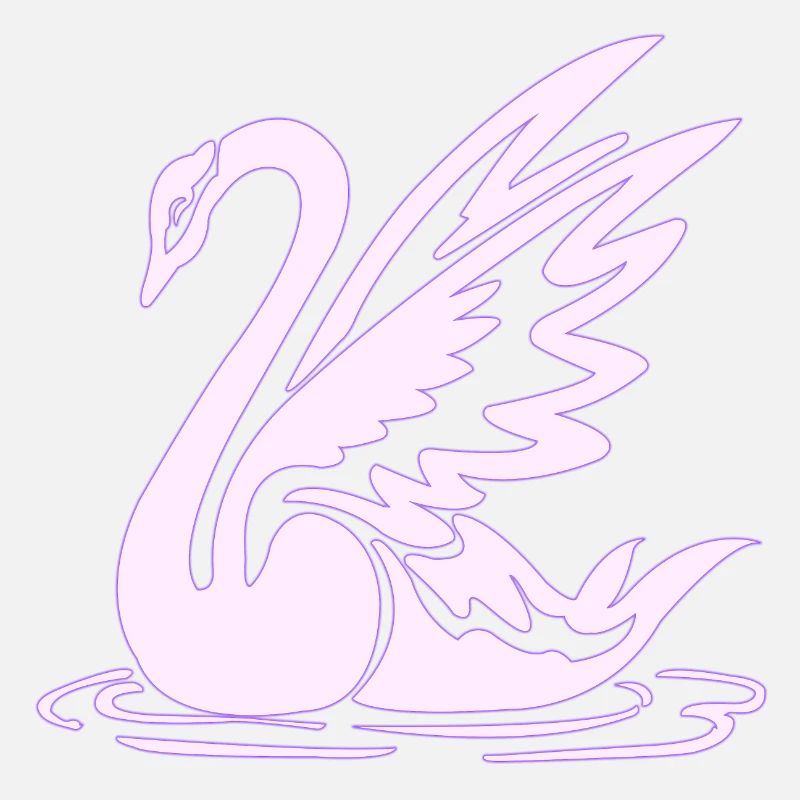 Élément de tatouage vectoriel tatouage cygne d’art corporel
