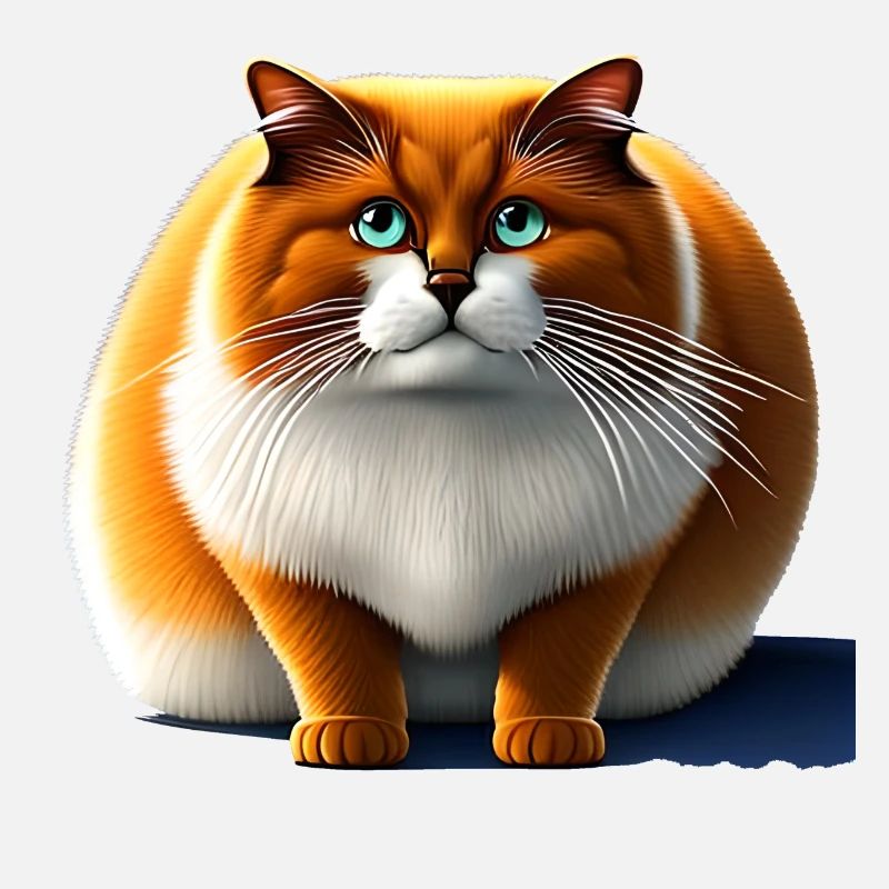 Fat Cat with Fluffy Fur