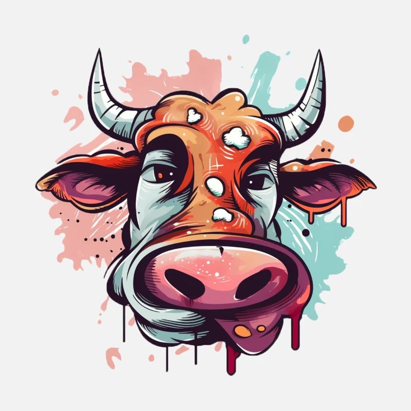 Caricature de vache comique