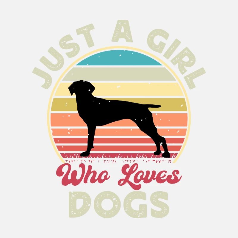 Old Danish Pointer Dog Silhouette Retro Sunset