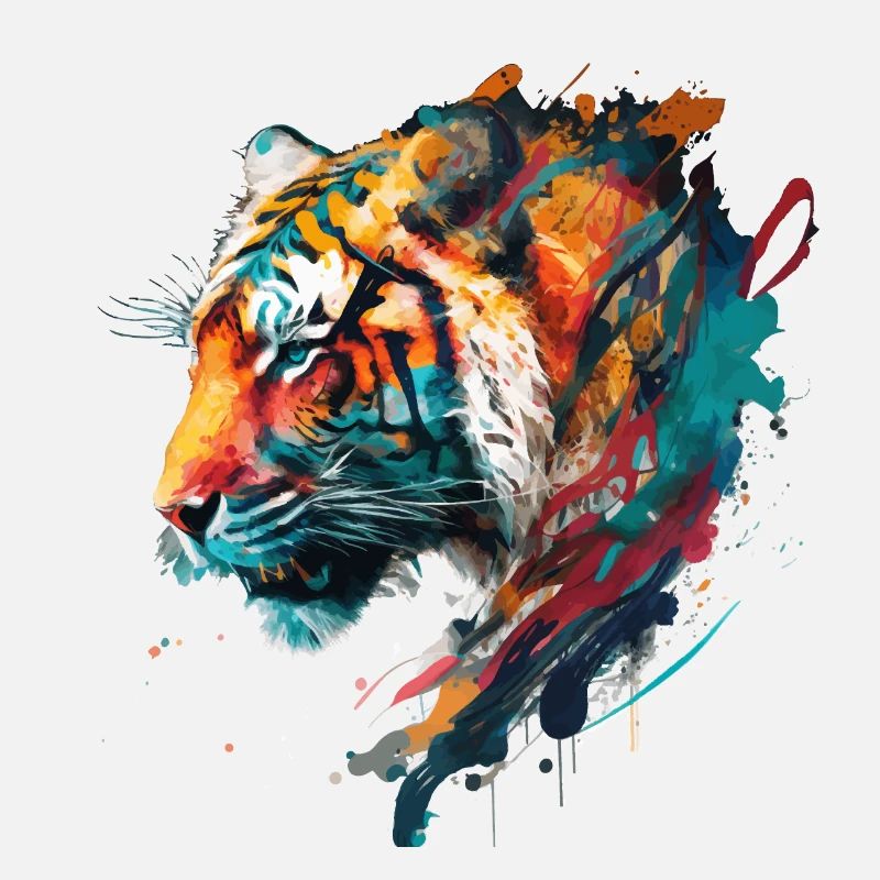 Tiger head in profile gift