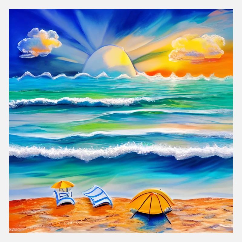 Coucher de soleil au bord de la mer