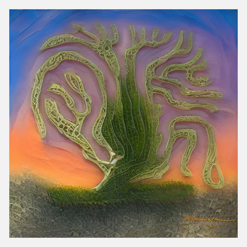 old tree in a sunny day