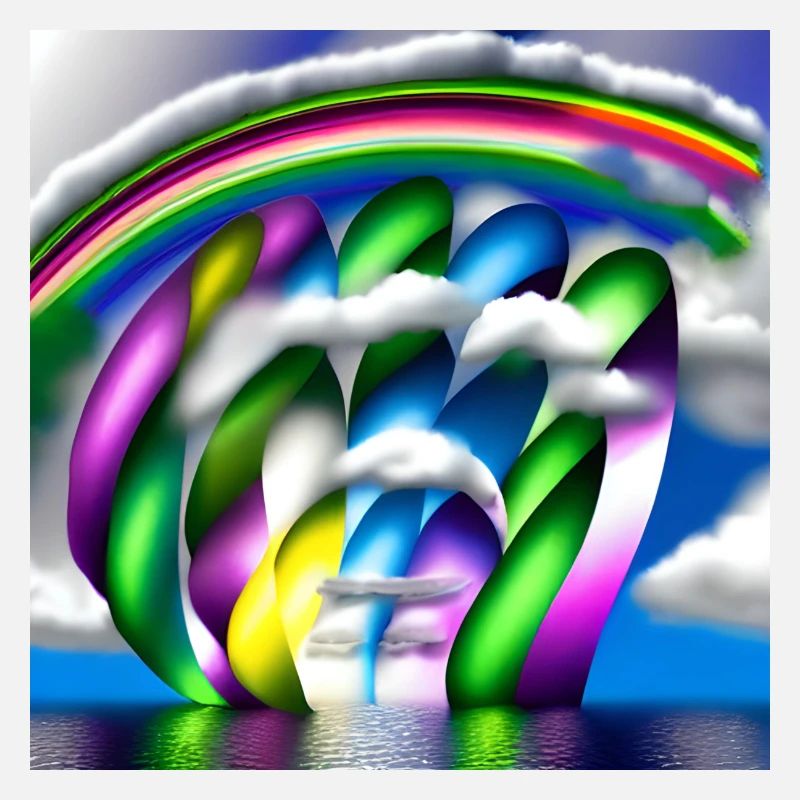 Regenbogen in Wolken