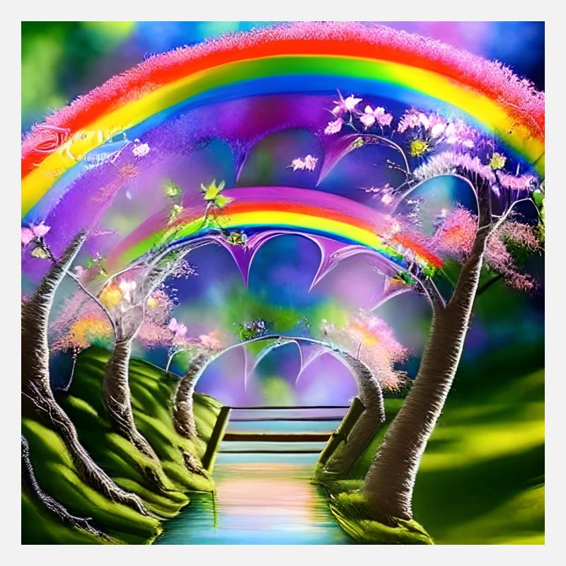 Regenbogen im Frühling