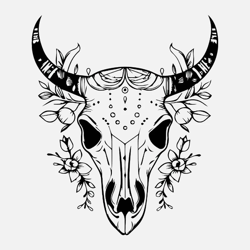 Cow Skull Boho