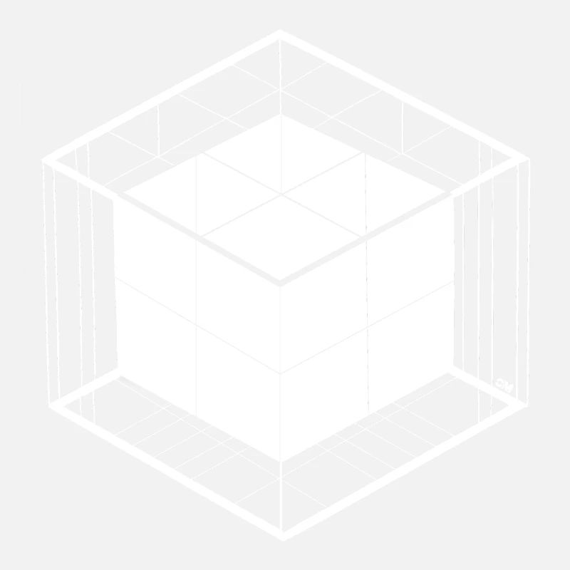 Cosmic Mirror Cube in White