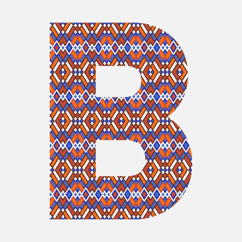 Monogramm Buchstabe B - geometrisches Muster