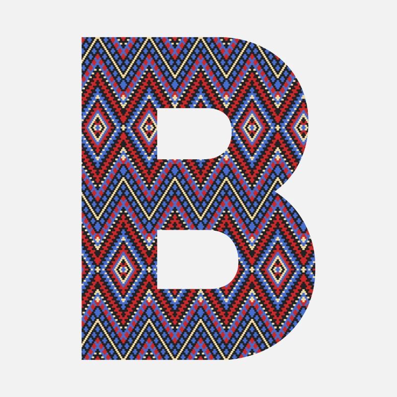 Monogram Letter B- geometric pattern