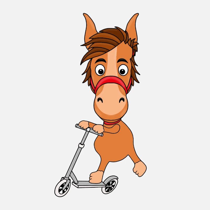PFERD - ROLLER - TIER - KINDER - BABYS - TIERISCH