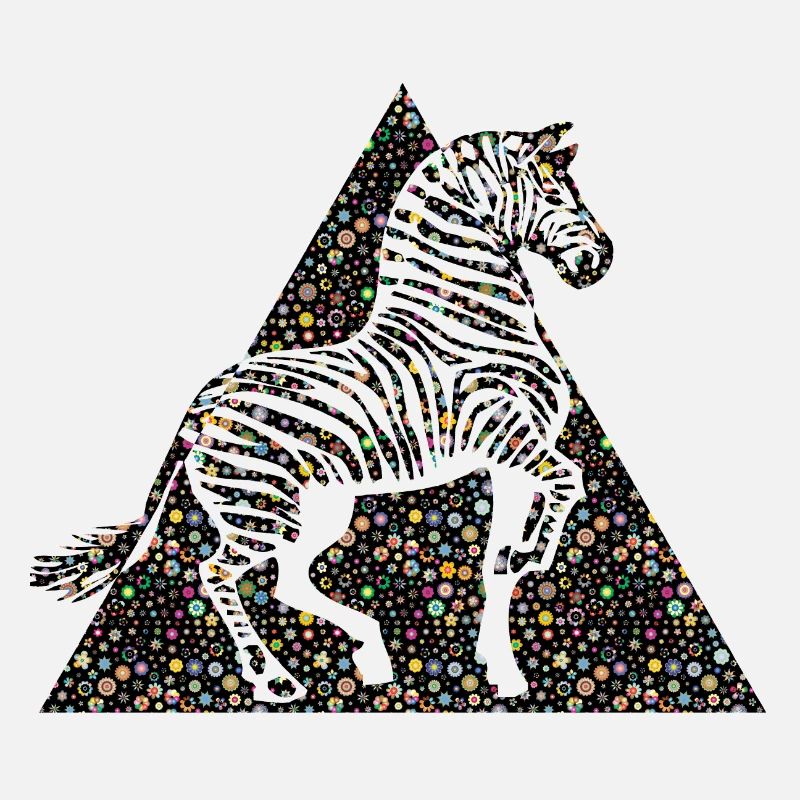 Zebra mit Blumen