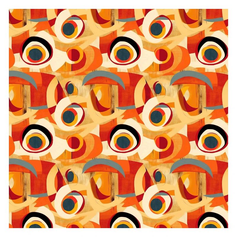 Abstract Seamless Pattern Shapes Lines Modern Art