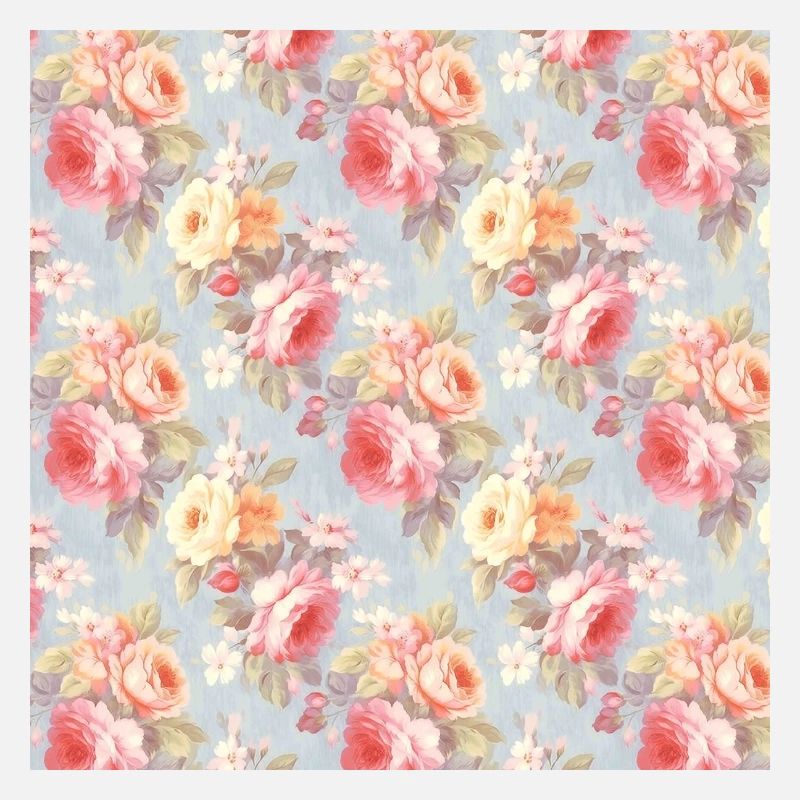 Roses Seamless Pattern Beautiful Elegant Aesthetic