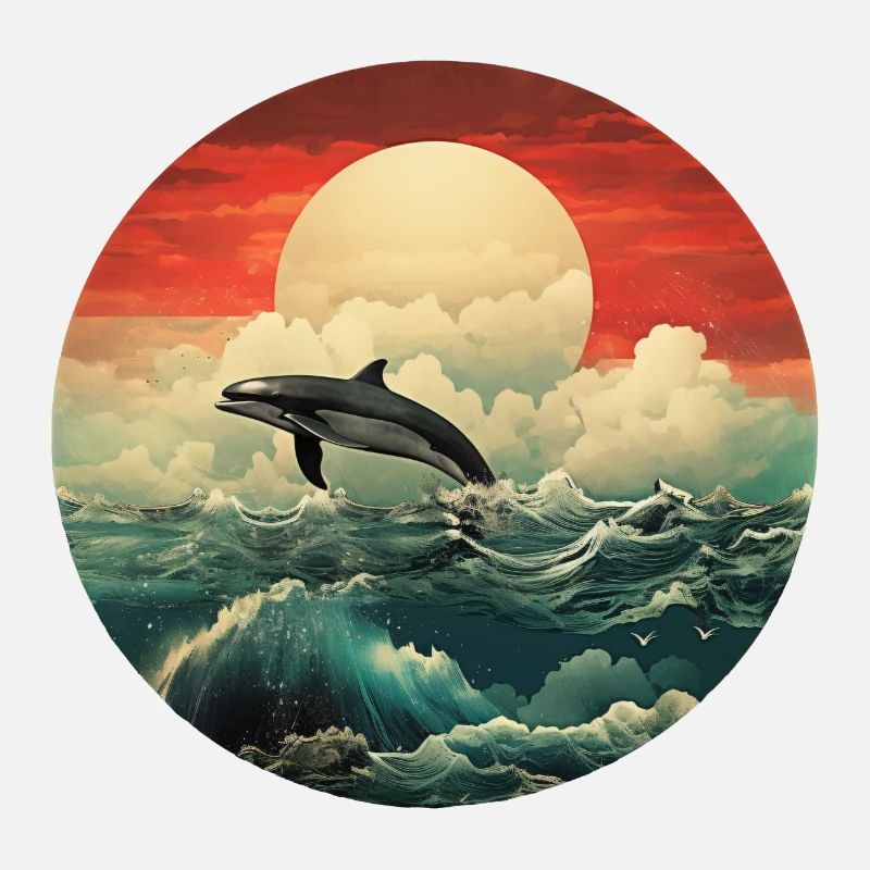 Orca at sunset