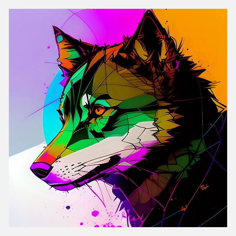 A Multicolored Wolf