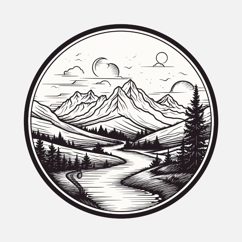 Landschaft Emblem