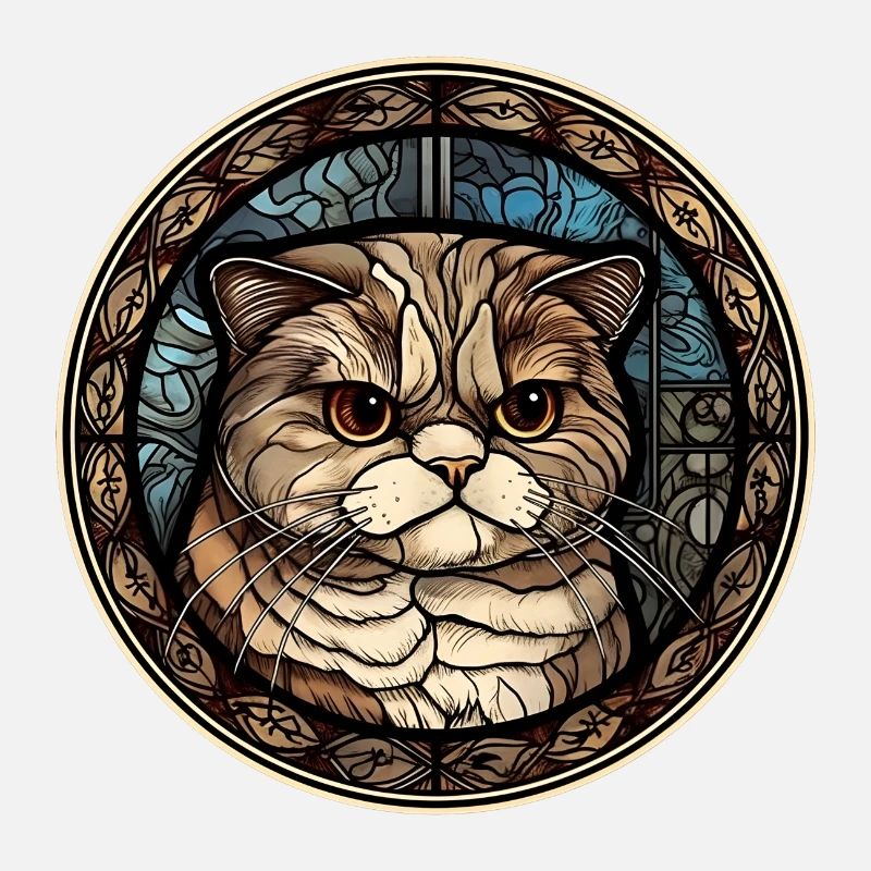 Scottish Fold Katzenrasse Aquarellglas