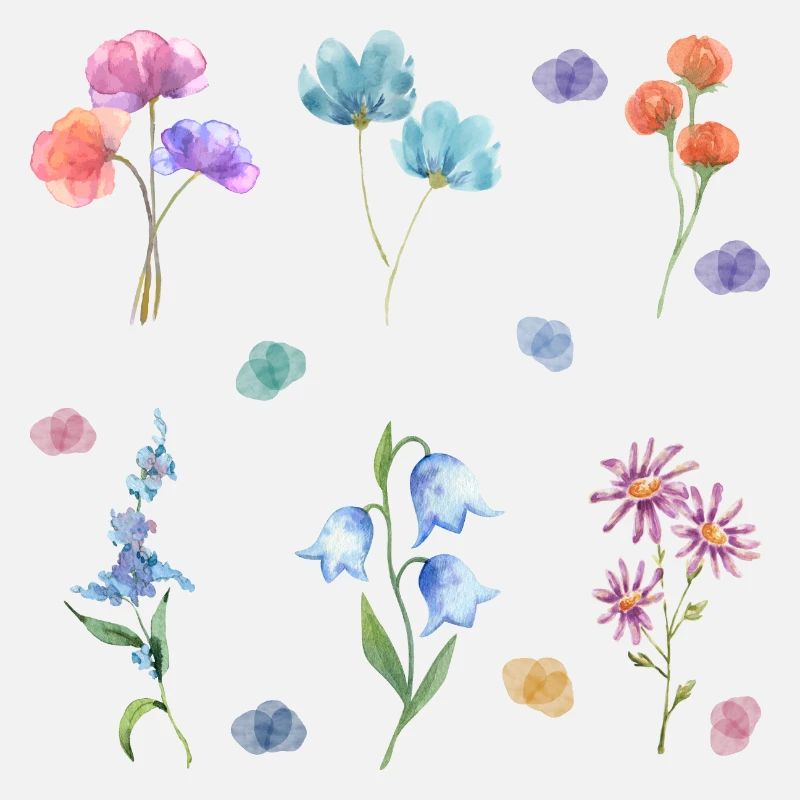 Aquarell-Blumen