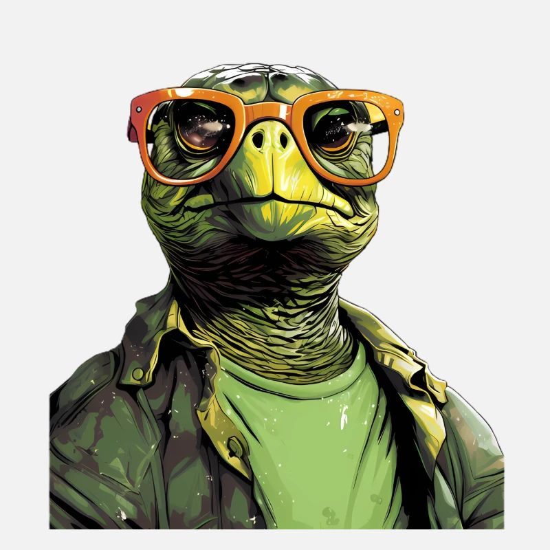 Cool turtle with sunglasses
