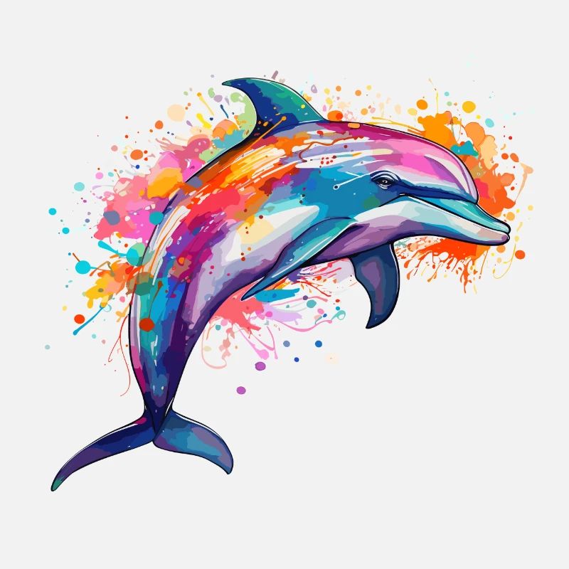 the colorful dolphin