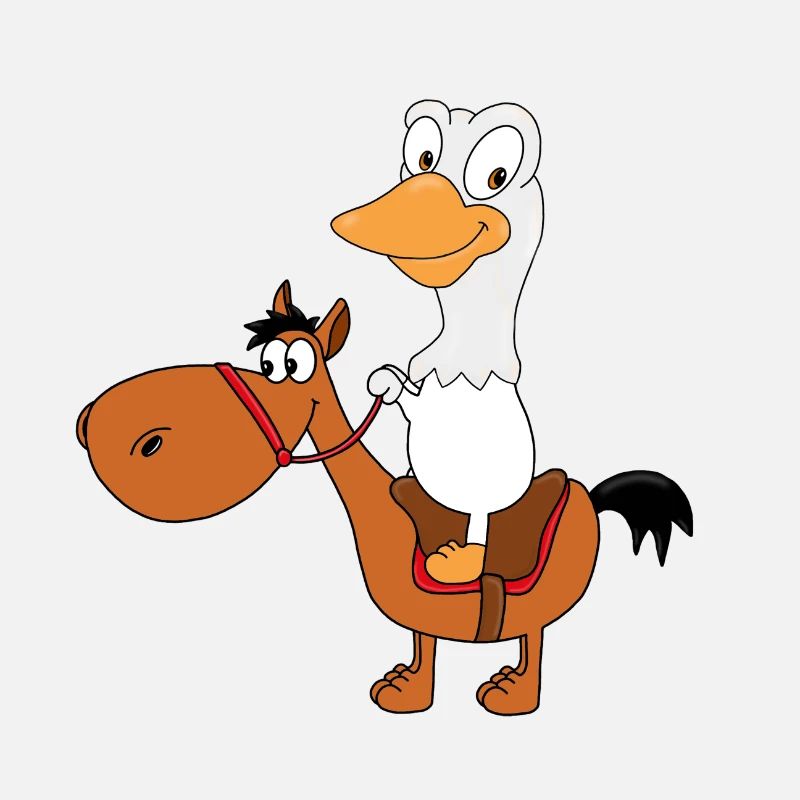 GANS - PFERD - PONY - REITEN - TIER - TIERE - KIND
