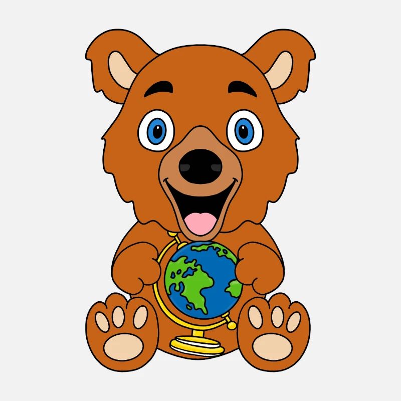 GLOBUS - ERDE - WELT - TEDDYBÄR - BÄR - TEDDY