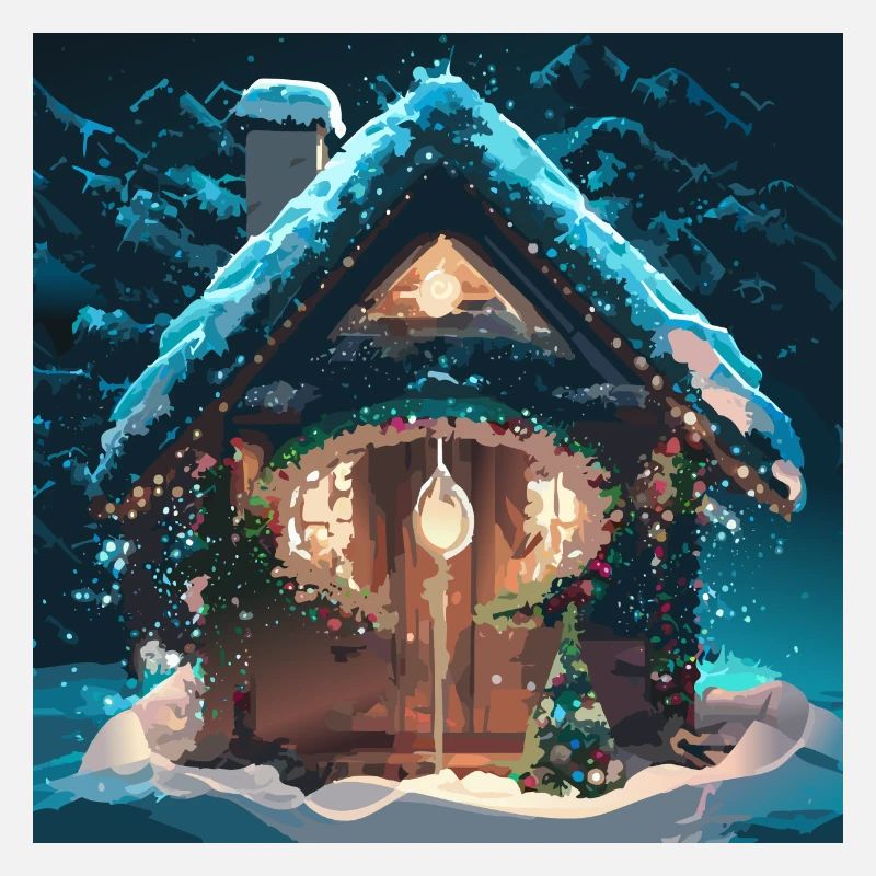 Cabane dans la neige