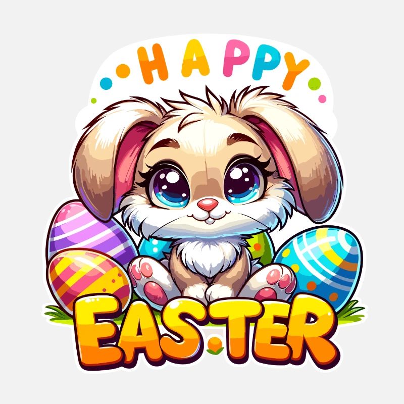 Happy Easter - Easter Bunny Illustration