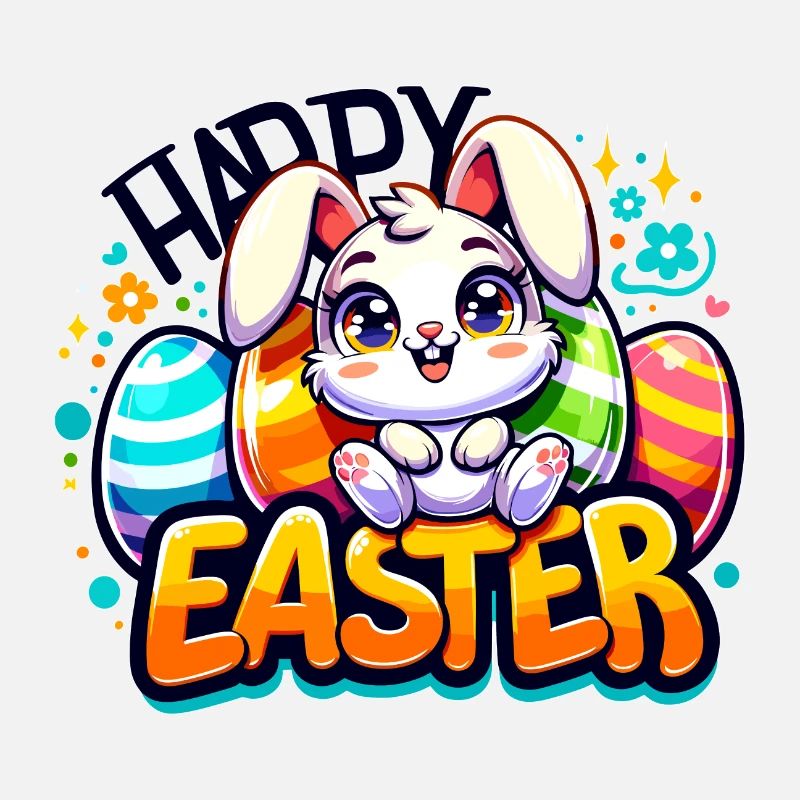 Happy Easter - Easter Bunny Illustration