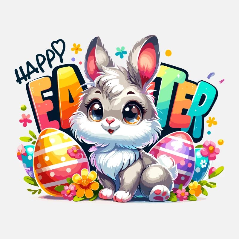 Happy Easter - Easter Bunny Illustration