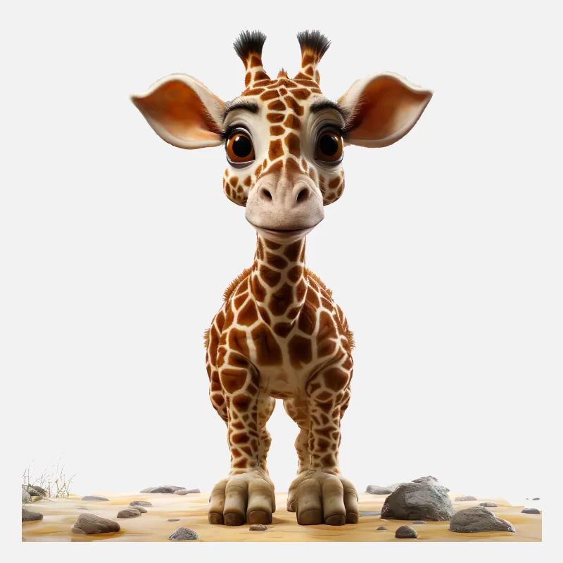 Baby giraffes also have a beautiful fur pattern