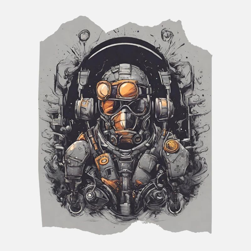Cosmic Beats Explorer Raumfahrer Astronaut Orange